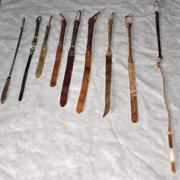 Fusta, Rebenque y Arreador de cuero crudo